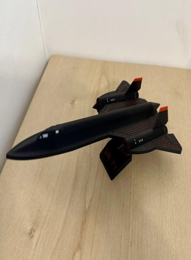 Beoals SR-71 Blackbird Aircraft Display Model, Matte Black, Collectible Desktop Scale Model with Stand - Image 4